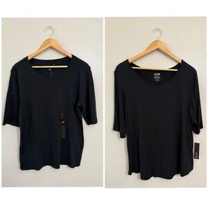 Banana Republic Factory/Apt. 9 Black Elbow-Sleeve Shirt Bundle